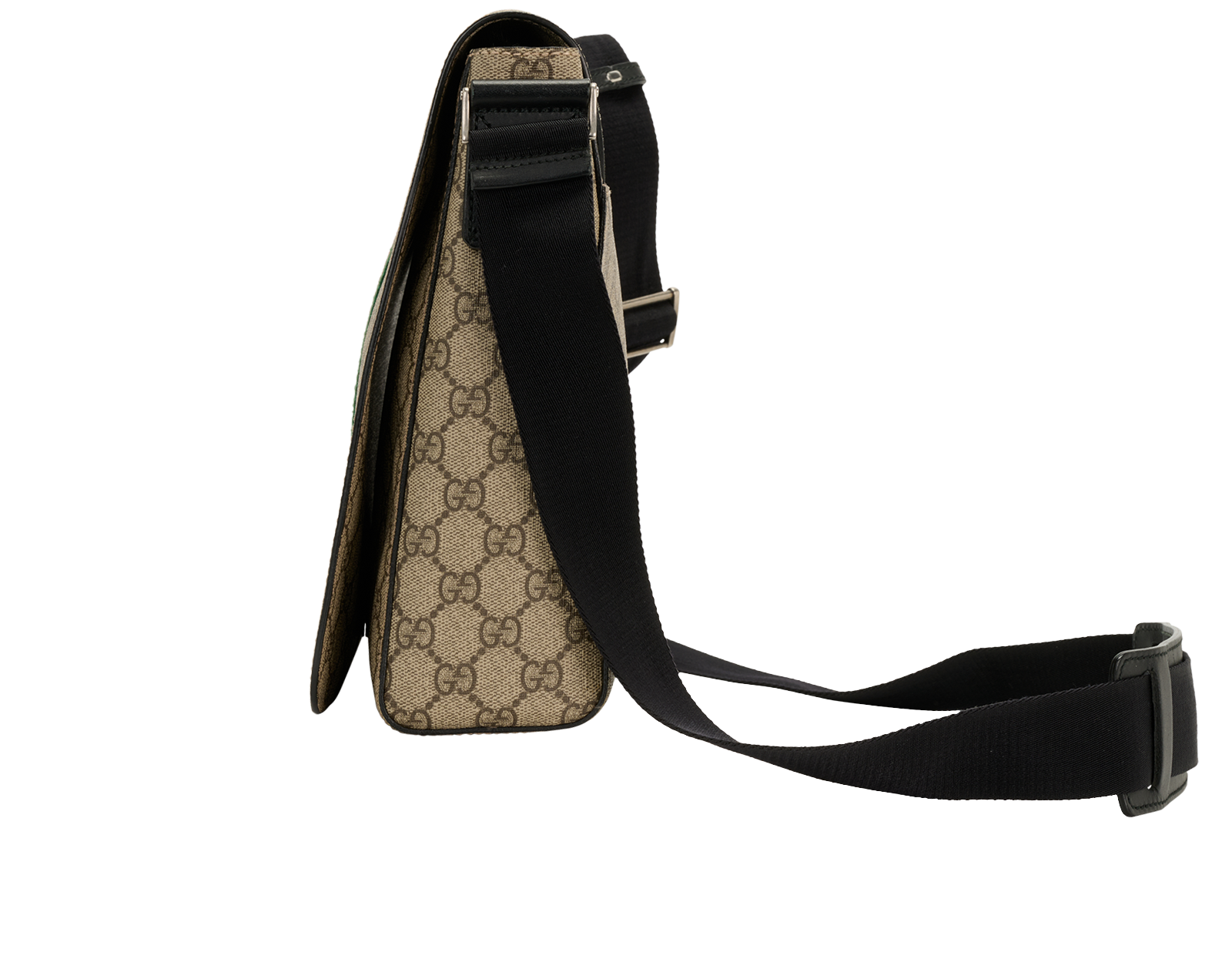 GG Web Messanger Bag, &pound;650, Handbags, Brown, Canvas, Bottom view